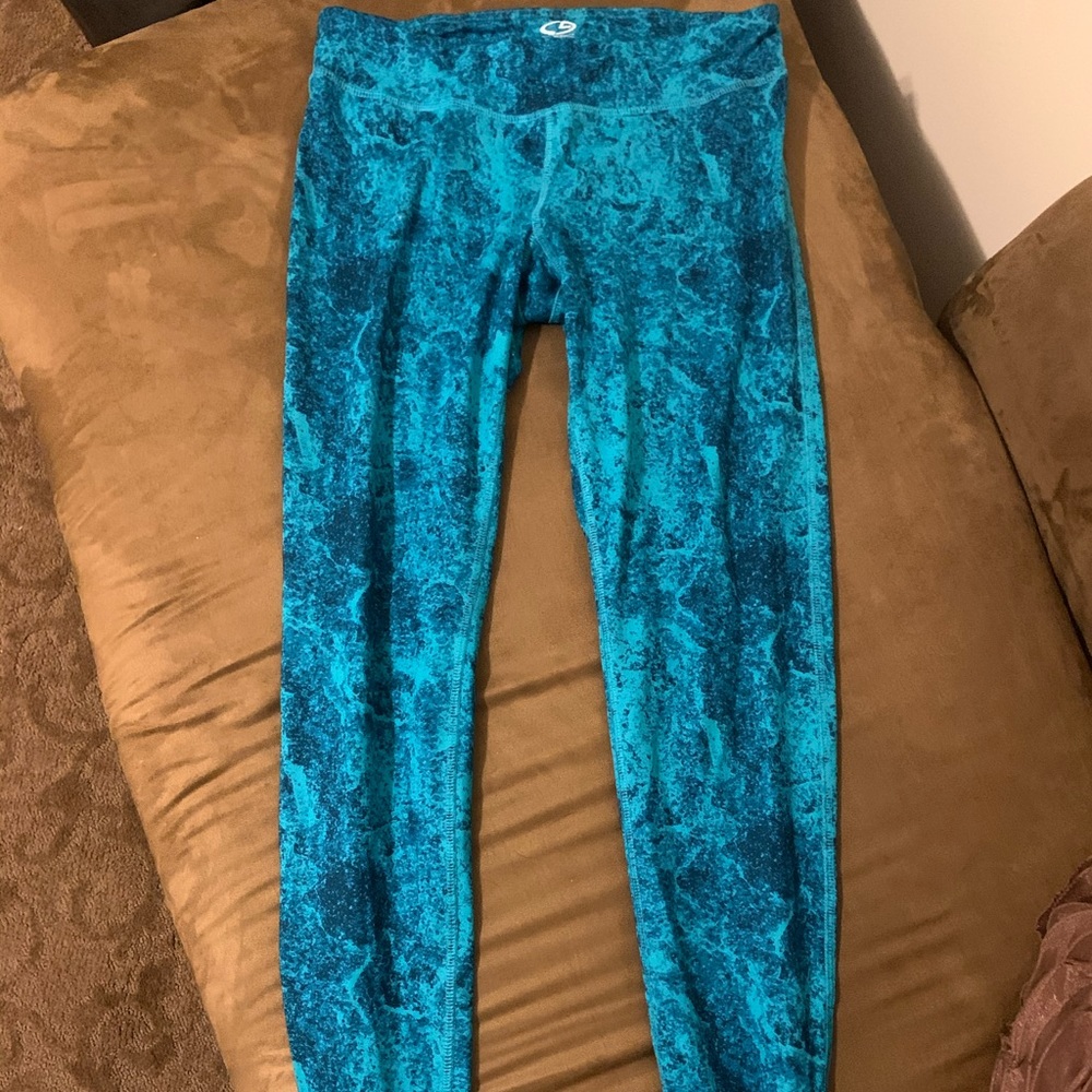 ocean blue work out leggings